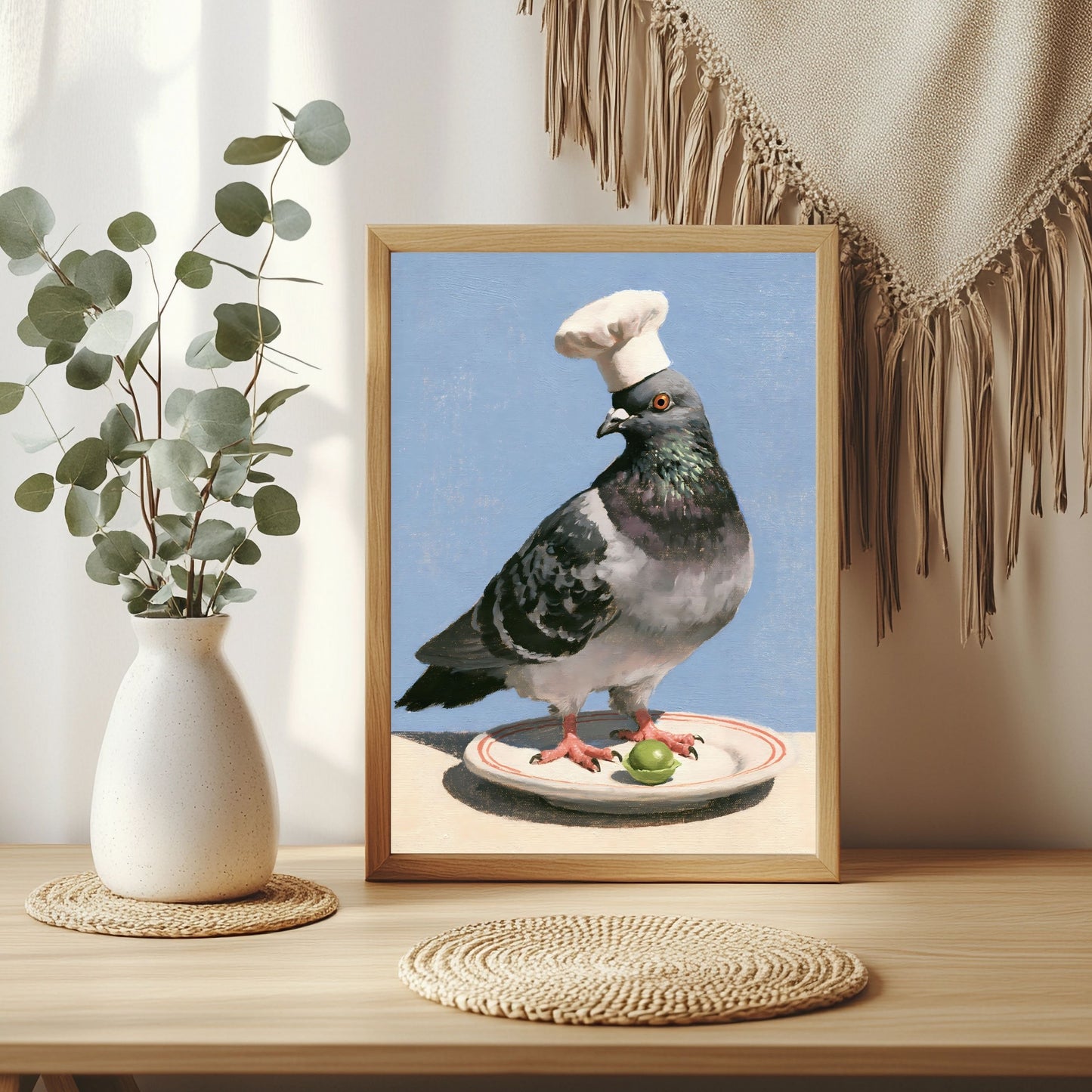 Taube als Chefkoch Poster – Raumansicht 3