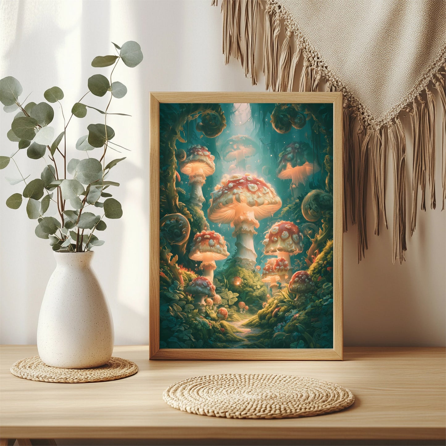 Verwunschener Pilzwald Poster – Raumansicht 3