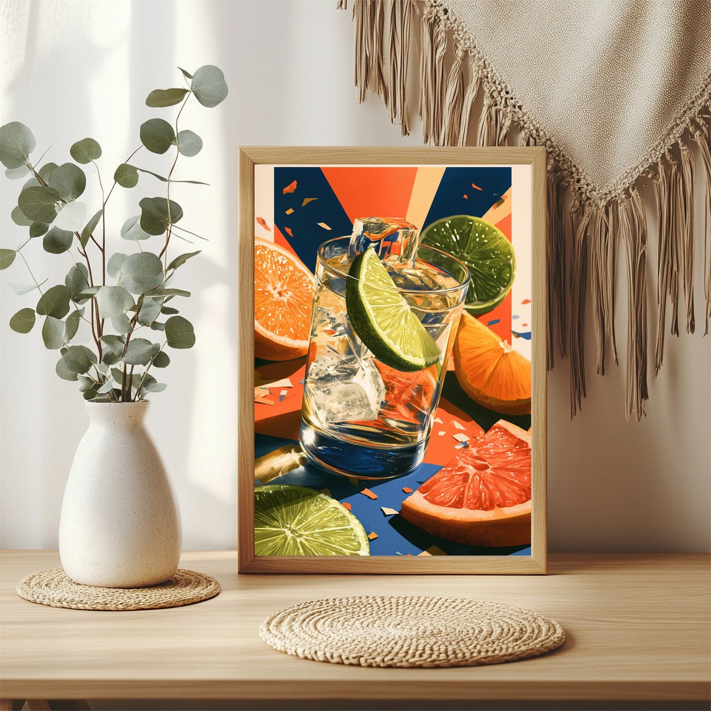 Limetten und Eisglas Poster – Raumansicht 3