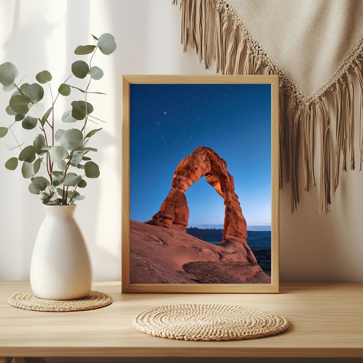 Felsbogen zur blauen Stunde Poster – Raumansicht 3