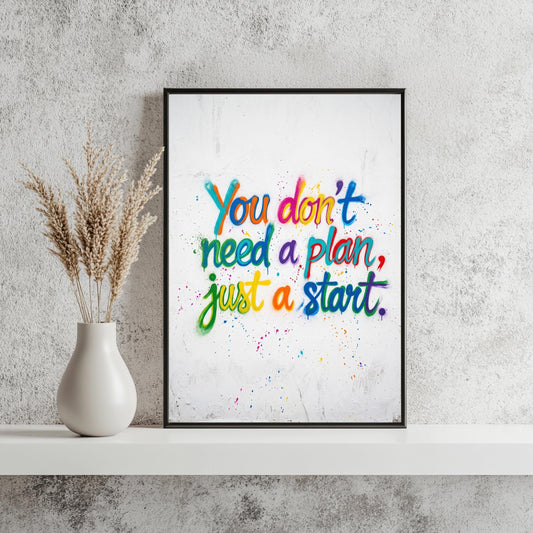 Graffiti Spruch Poster Motivation Wandkunst