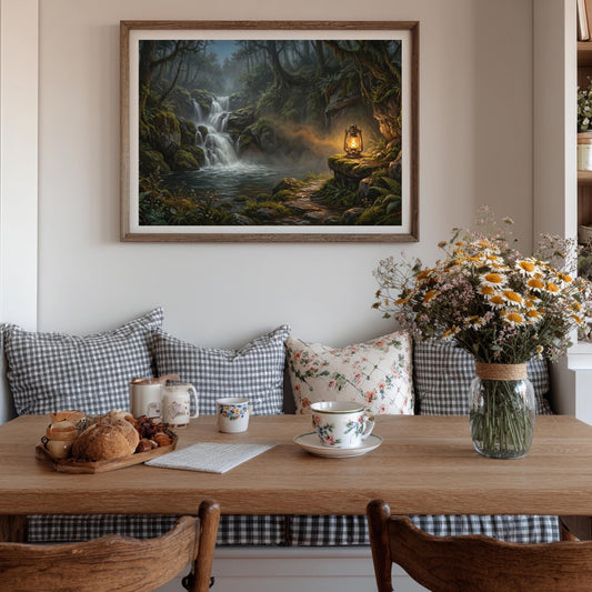 Wasserfall Wald Poster – Produktansicht 2