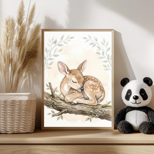 Waldtiere Poster Set Aquarell Kinderzimmer