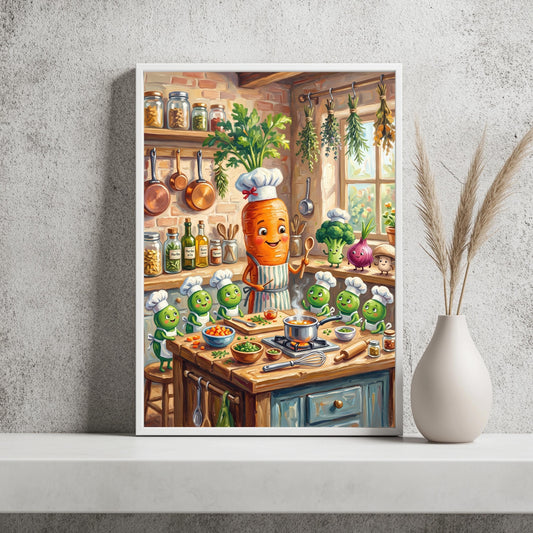 Karotte Koch Lustig Gemüse Poster – Produktansicht 2