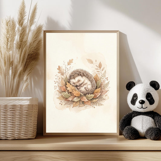 Herbst Waldtiere Poster Set Aquarell