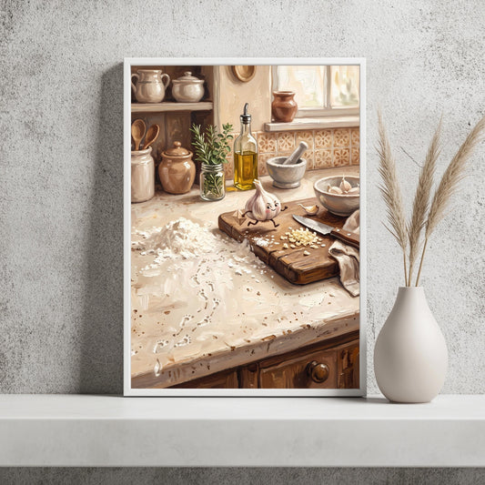 Knoblauch Lustig Rustikal Poster – Produktansicht 2