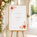 Personalisiertes Willkommensschild zur Hochzeit A3 | Dusty Rose