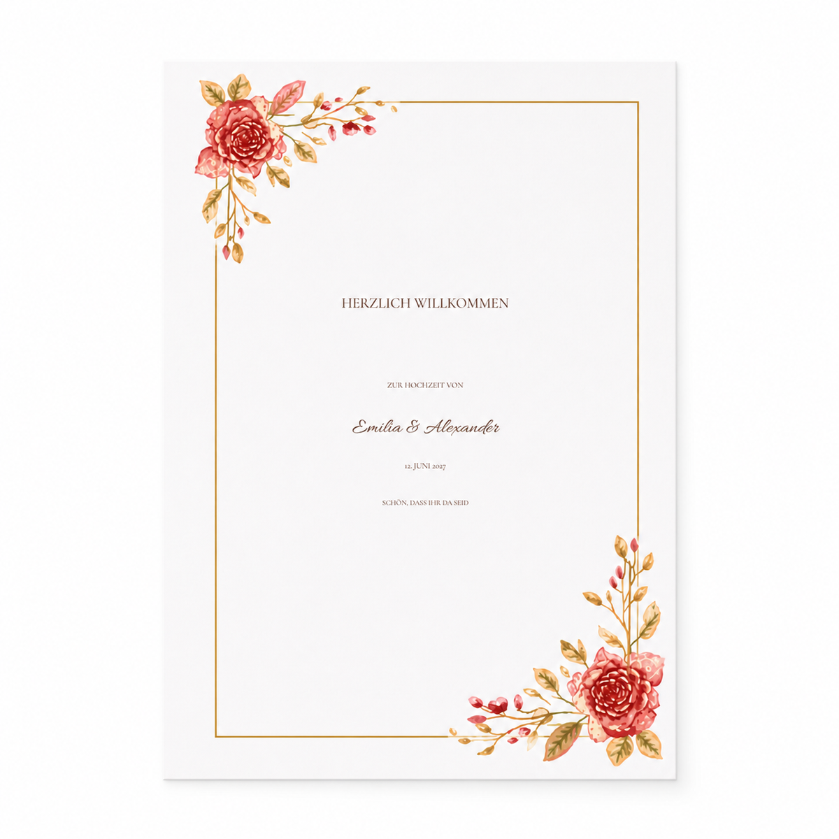 Personalisiertes Hochzeitspapeterie-Set | Dusty Rose | Schilder & Menükarten