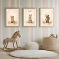 Waldtiere – personalisiertes 3er Poster-Set