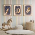 Weltraum – personalisiertes 3er Poster-Set