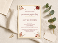 Personalisierte Informationskarten zur Hochzeit | Burgundy Rose | 10–100 Stück