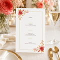 Personalisierte Menükarten zur Hochzeit 10 × 15 cm | Dusty Rose | 10–100 Stück