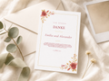 Personalisierte Dankeskarten zur Hochzeit mit Umschlägen | Dusty Rose