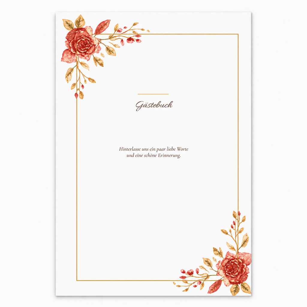 Personalisiertes Gästebuch-Schild zur Hochzeit 10 × 15 cm | Dusty Rose