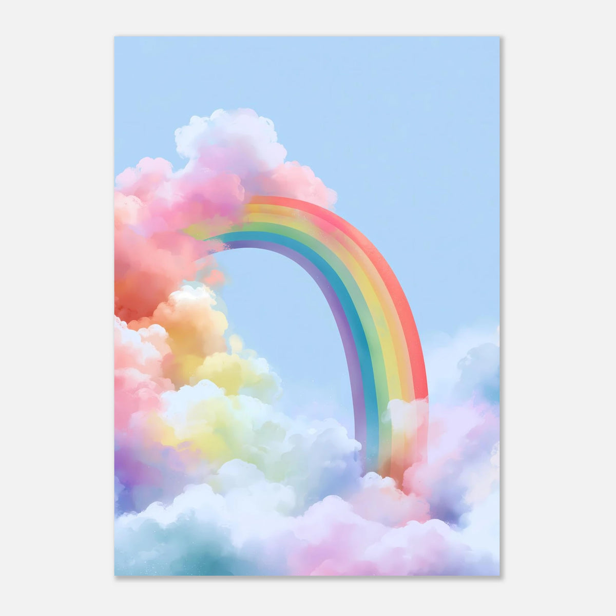 Regenbogen Wolken Pastell Poster – Produktansicht 4
