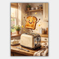 Toastbrot Lustig Frühstück Poster – Produktansicht 1