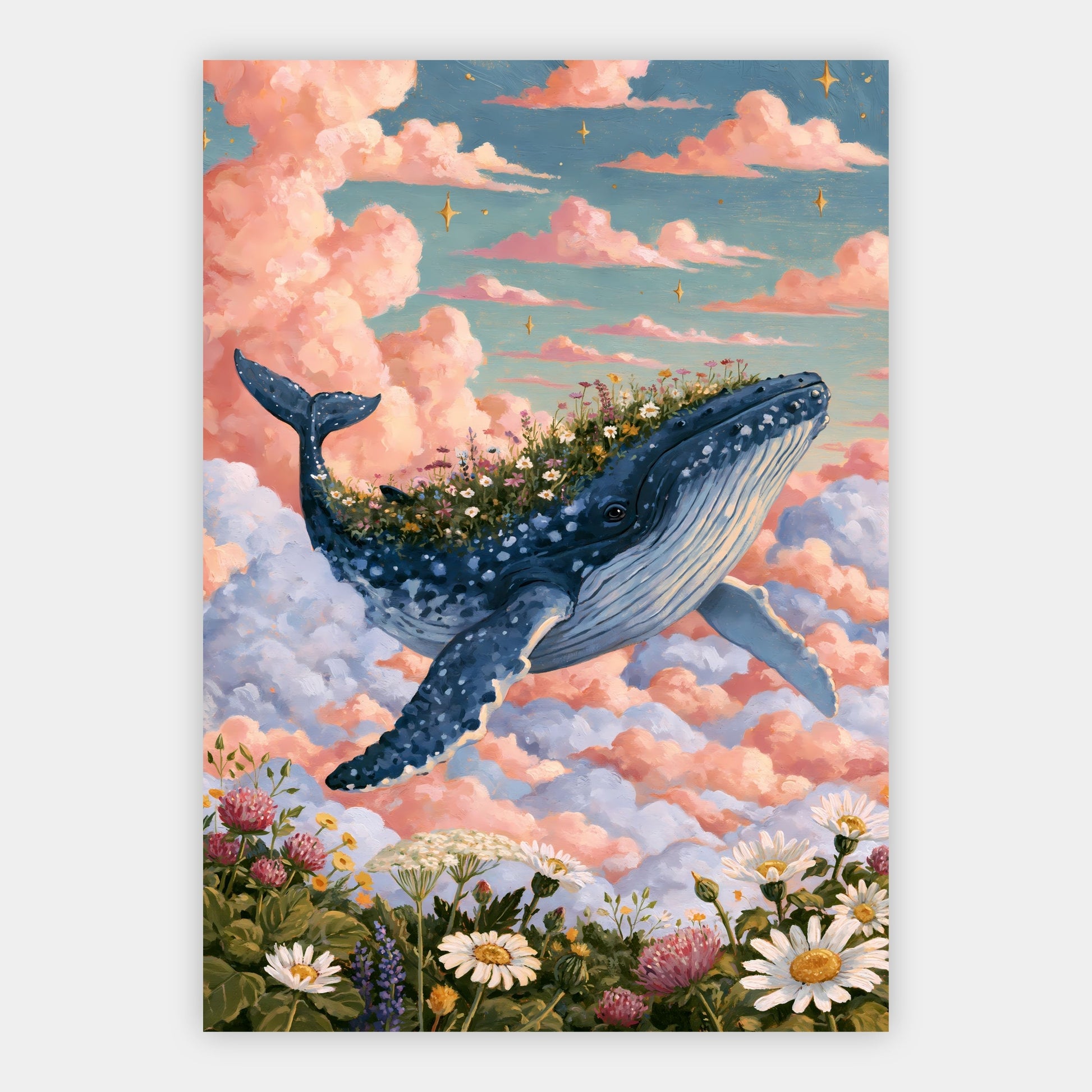 Wal trägt Insel Poster – Freisteller