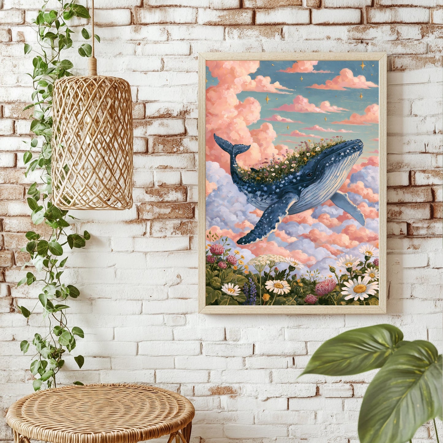 Wal trägt Insel Poster – Raumansicht 1