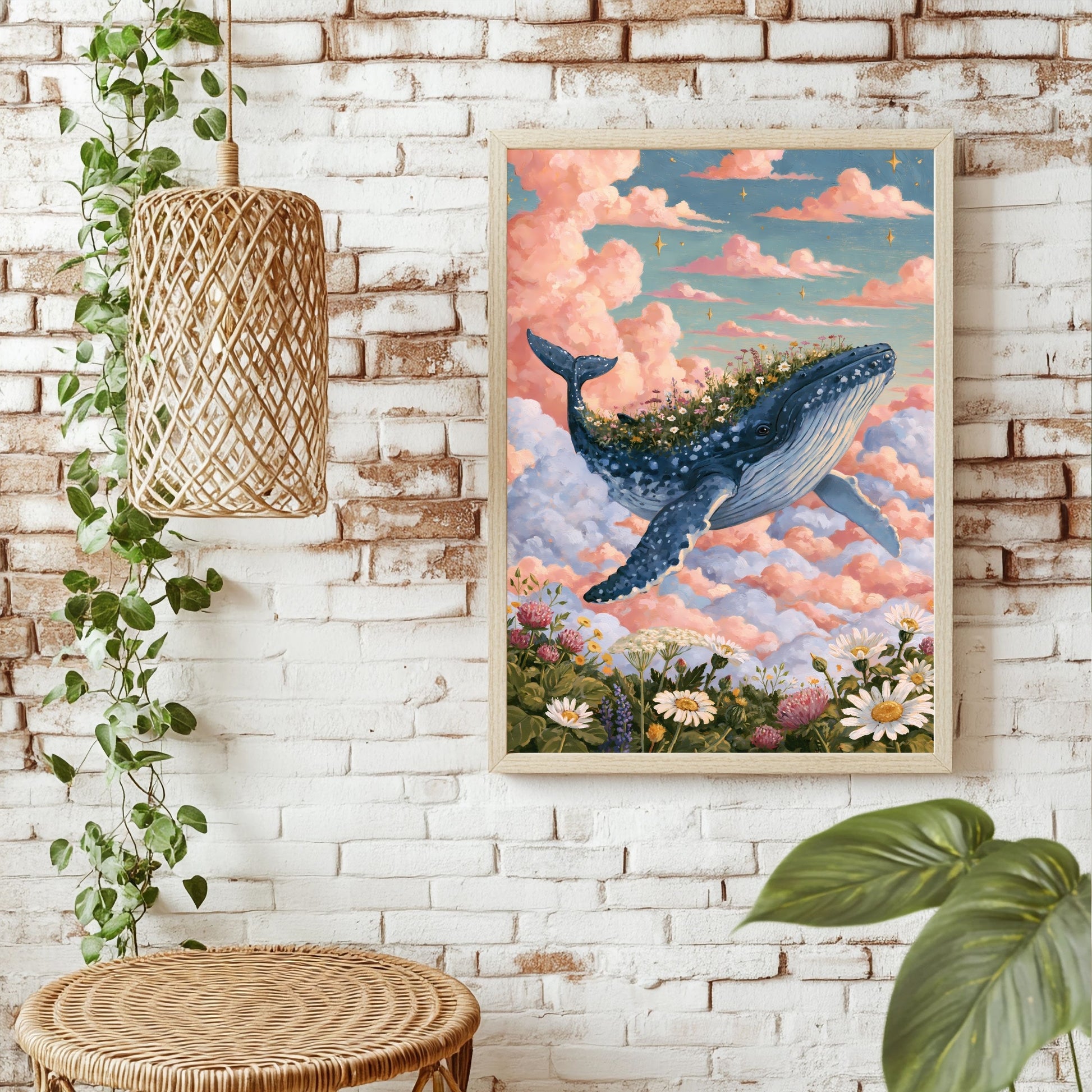 Wal trägt Insel Poster – Raumansicht 1