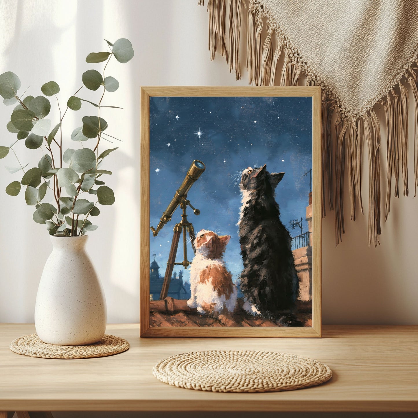 Katzen-Astronomen Poster – Raumansicht 3