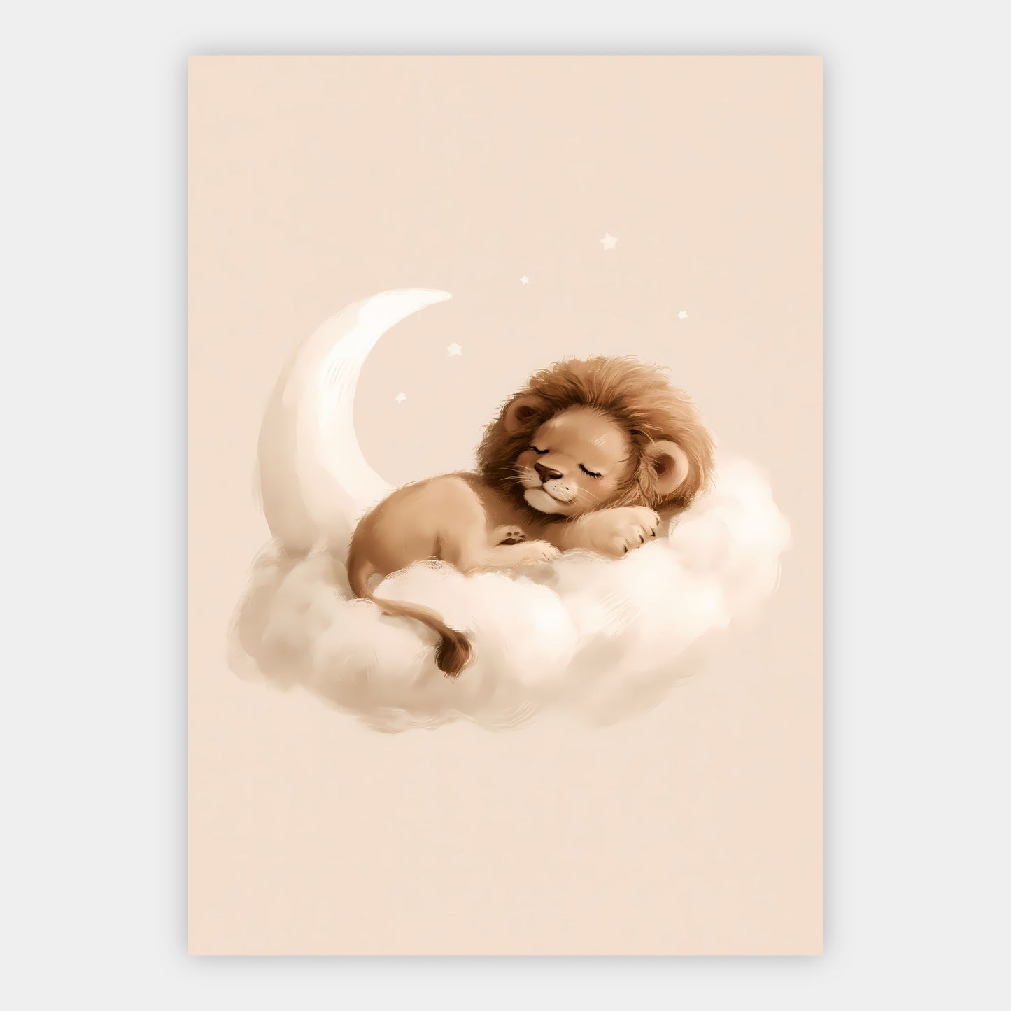 Schlafender Löwe Poster – Freisteller