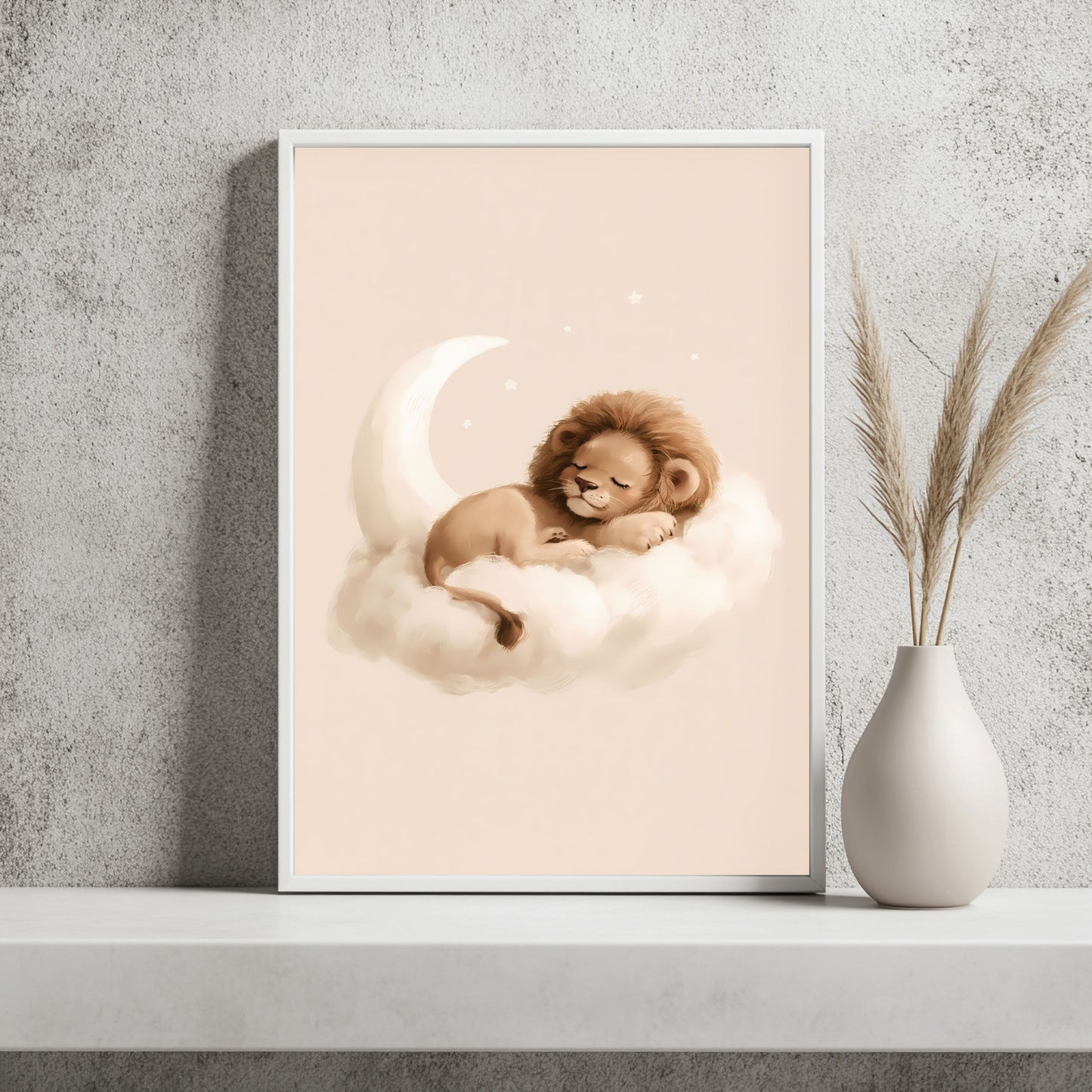 Schlafender Löwe Poster – Raumansicht 2