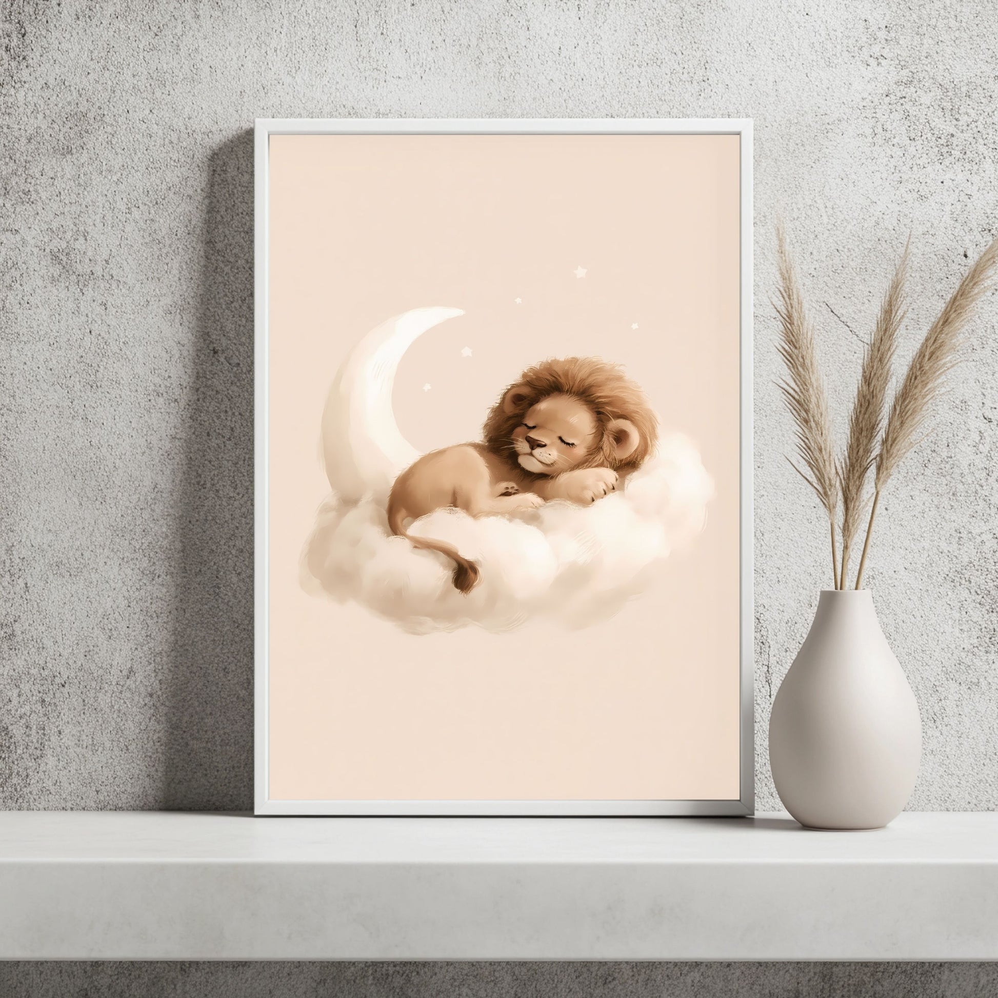 Schlafender Löwe Poster – Raumansicht 2