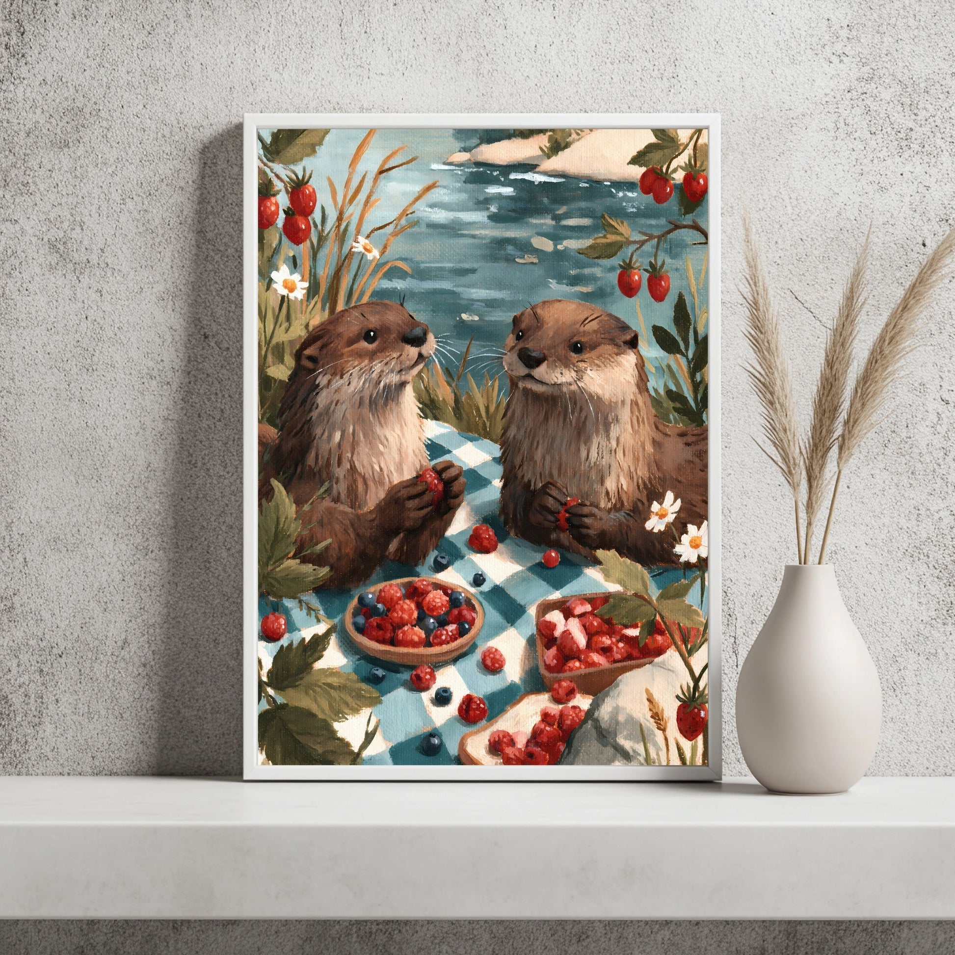 Otter-Picknick Poster – Raumansicht 2