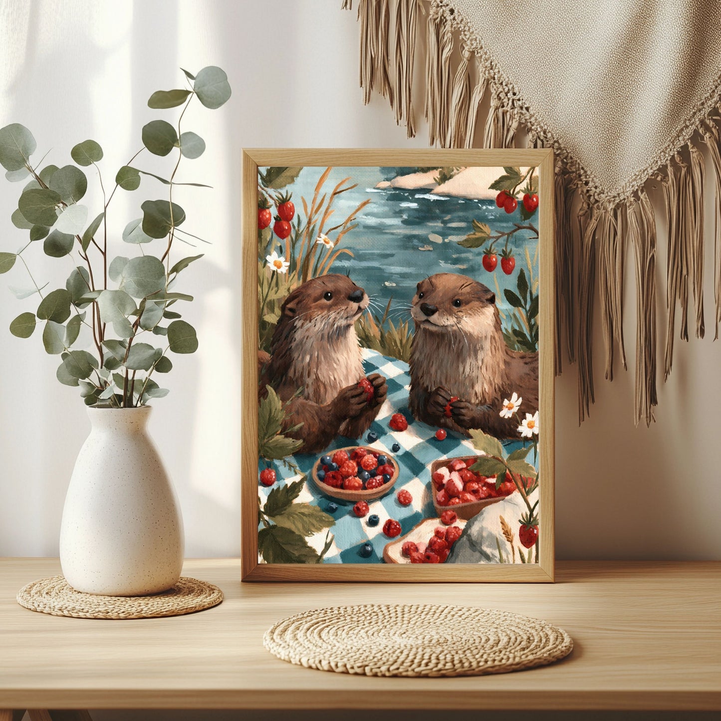 Otter-Picknick Poster – Raumansicht 3