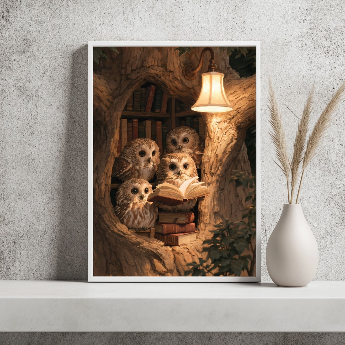 Eulenbibliothek Poster – Raumansicht 2