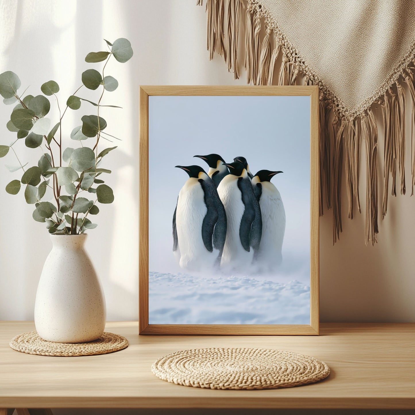 Pinguine im Schneesturm Poster – Raumansicht 3