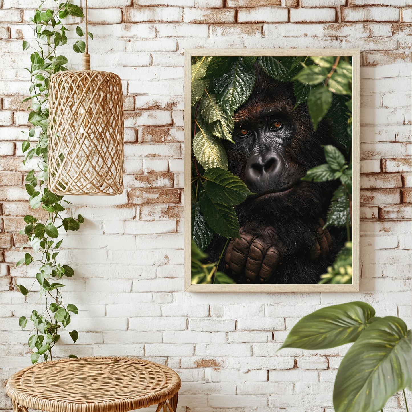 Gorilla im Regenwald Poster – Raumansicht 1