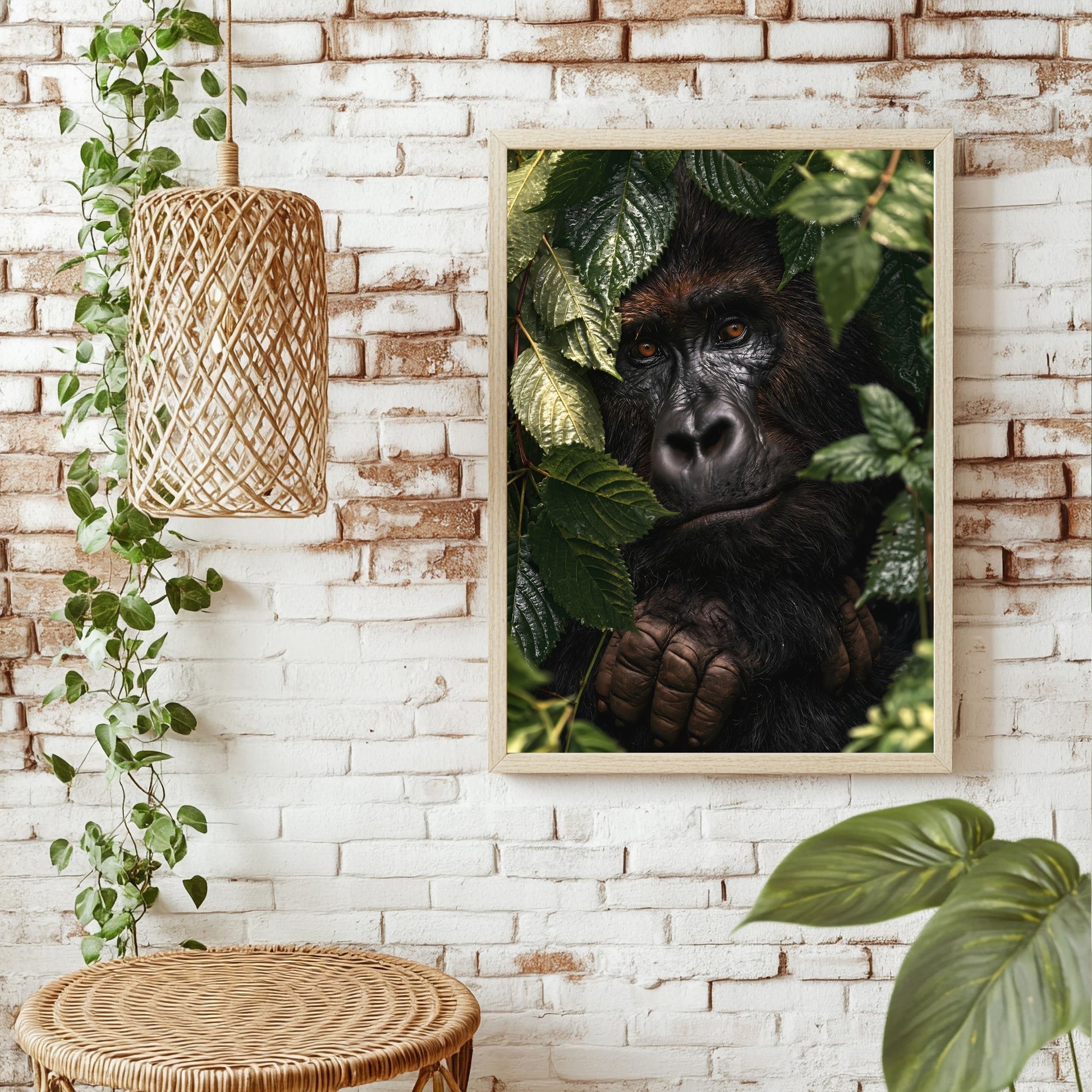 Gorilla im Regenwald Poster – Raumansicht 1