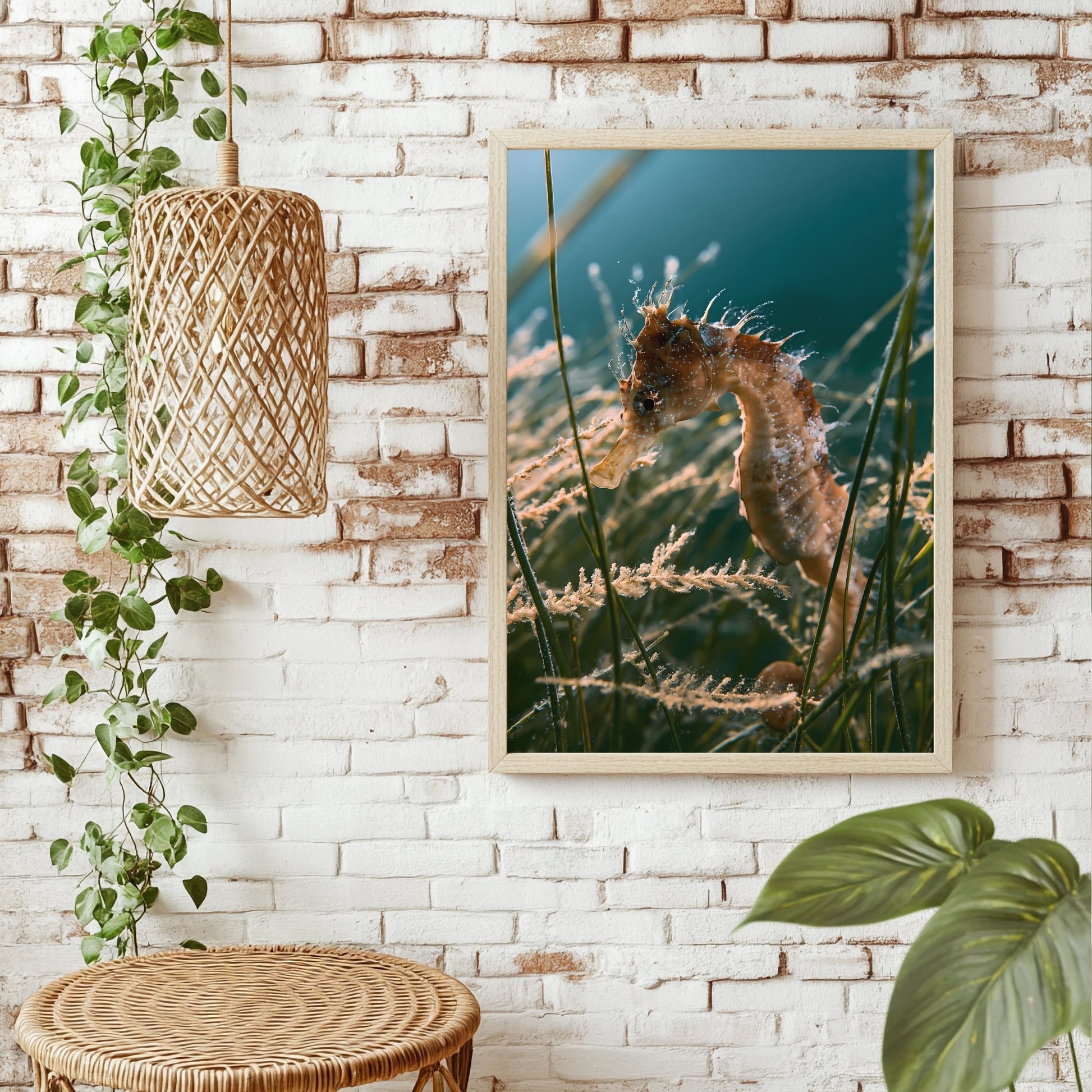 Seepferdchen-Porträt Poster – Raumansicht 1