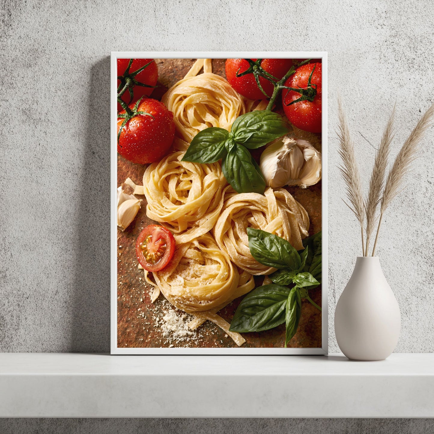 Pasta-Zutaten von oben Poster – Raumansicht 2