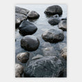 Steinstrand in Grau Poster – Freisteller