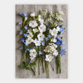 Wildblumen auf Leinen Poster – Freisteller