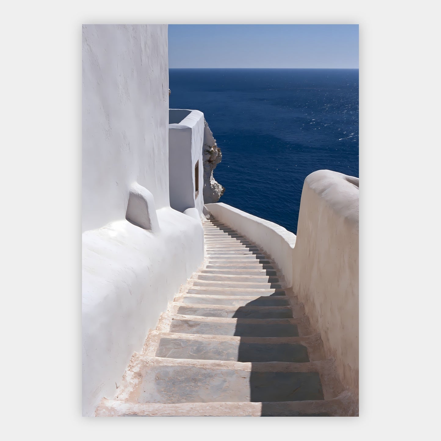 Steintreppe zum Meer Poster – Freisteller