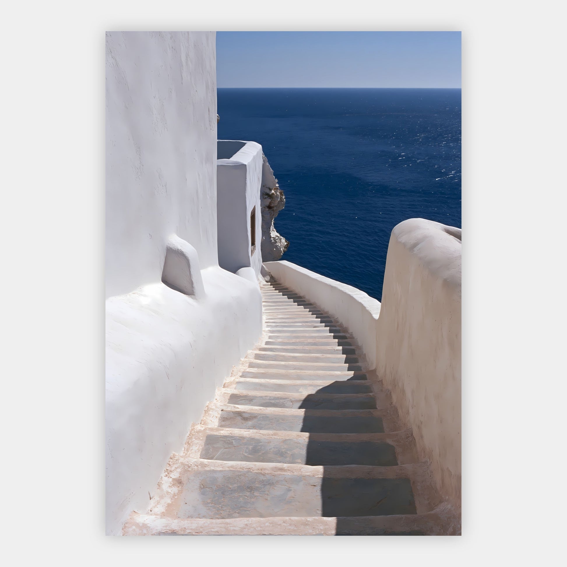 Steintreppe zum Meer Poster – Freisteller