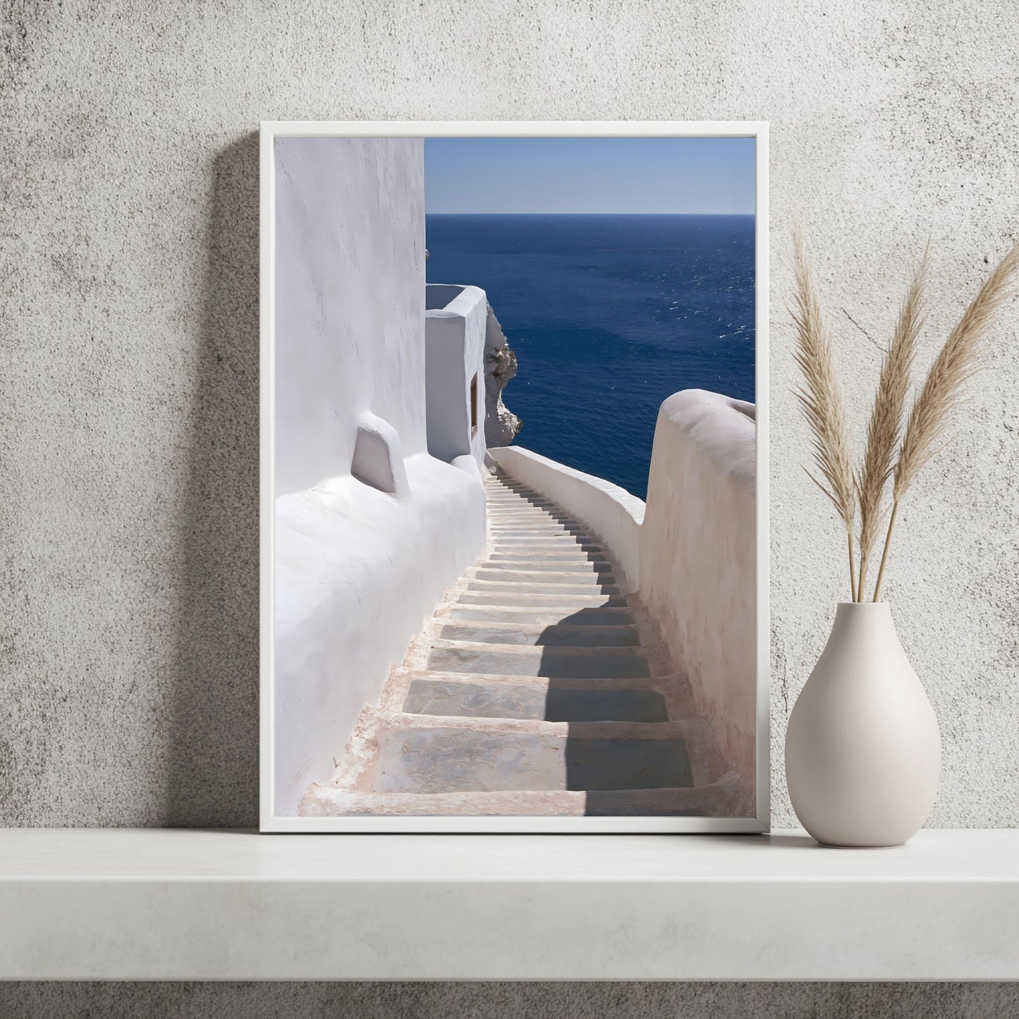 Steintreppe zum Meer Poster – Raumansicht 2