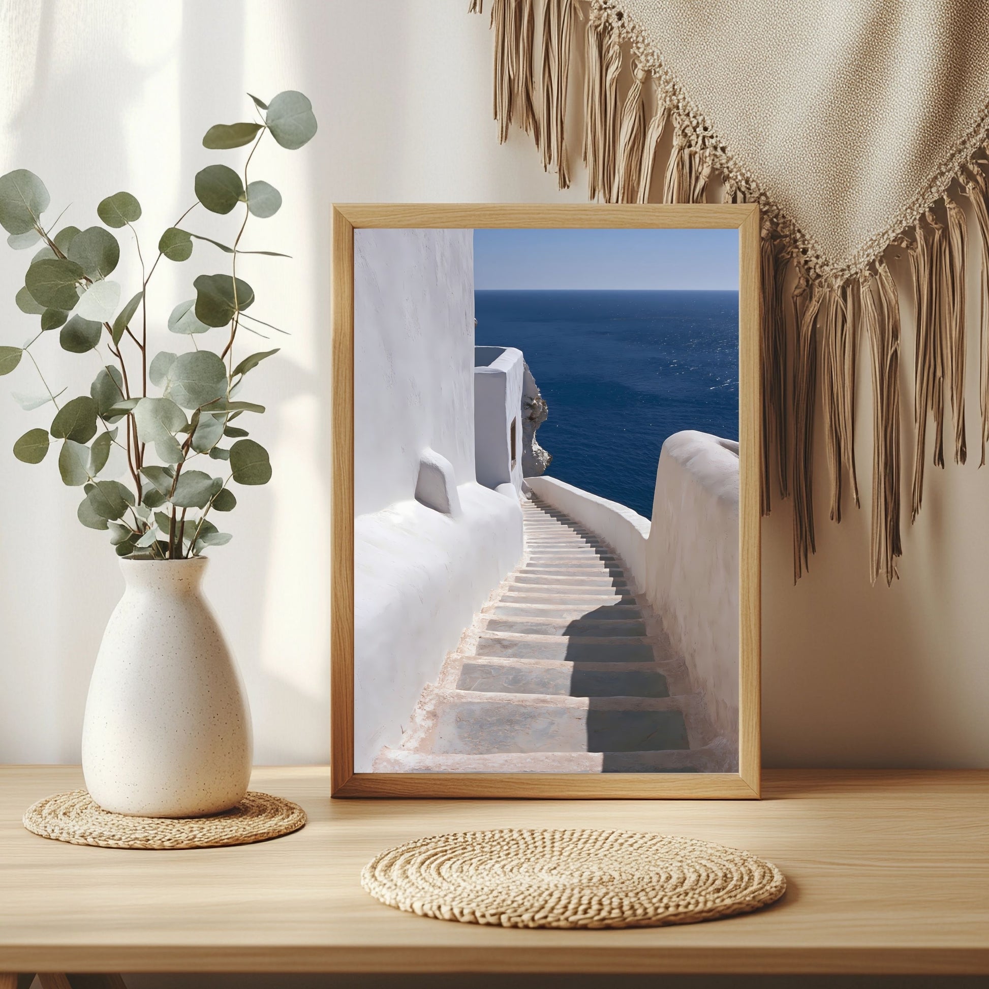 Steintreppe zum Meer Poster – Raumansicht 3