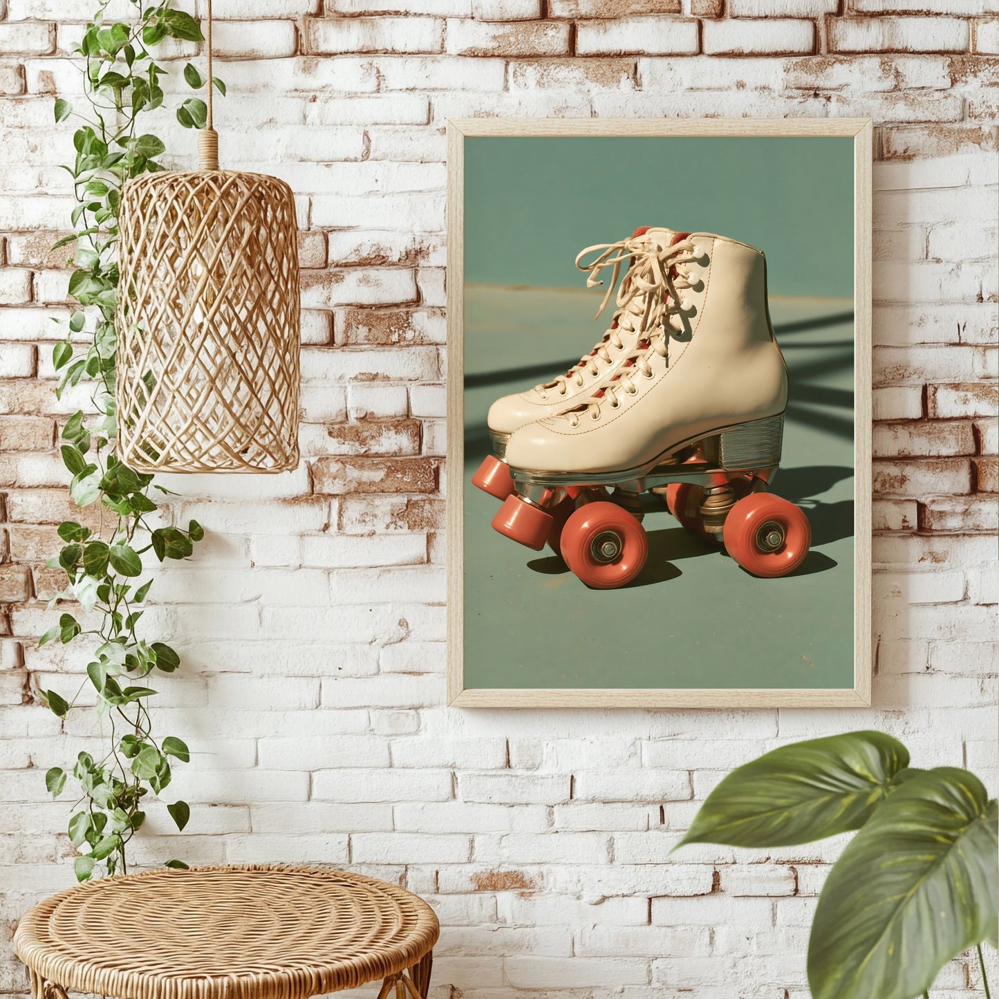 Rollschuhe in Pastell Poster – Raumansicht 1