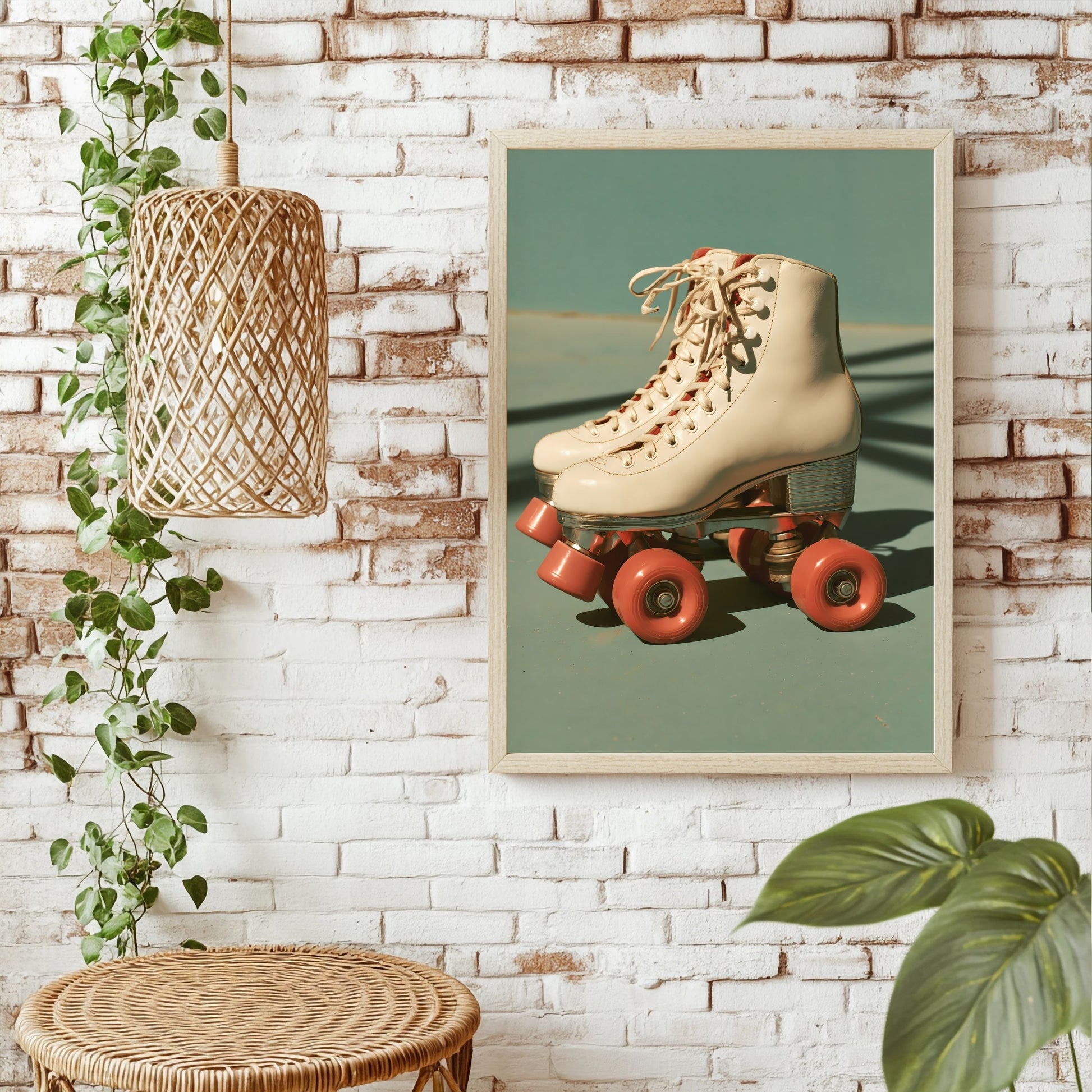Rollschuhe in Pastell Poster – Raumansicht 1