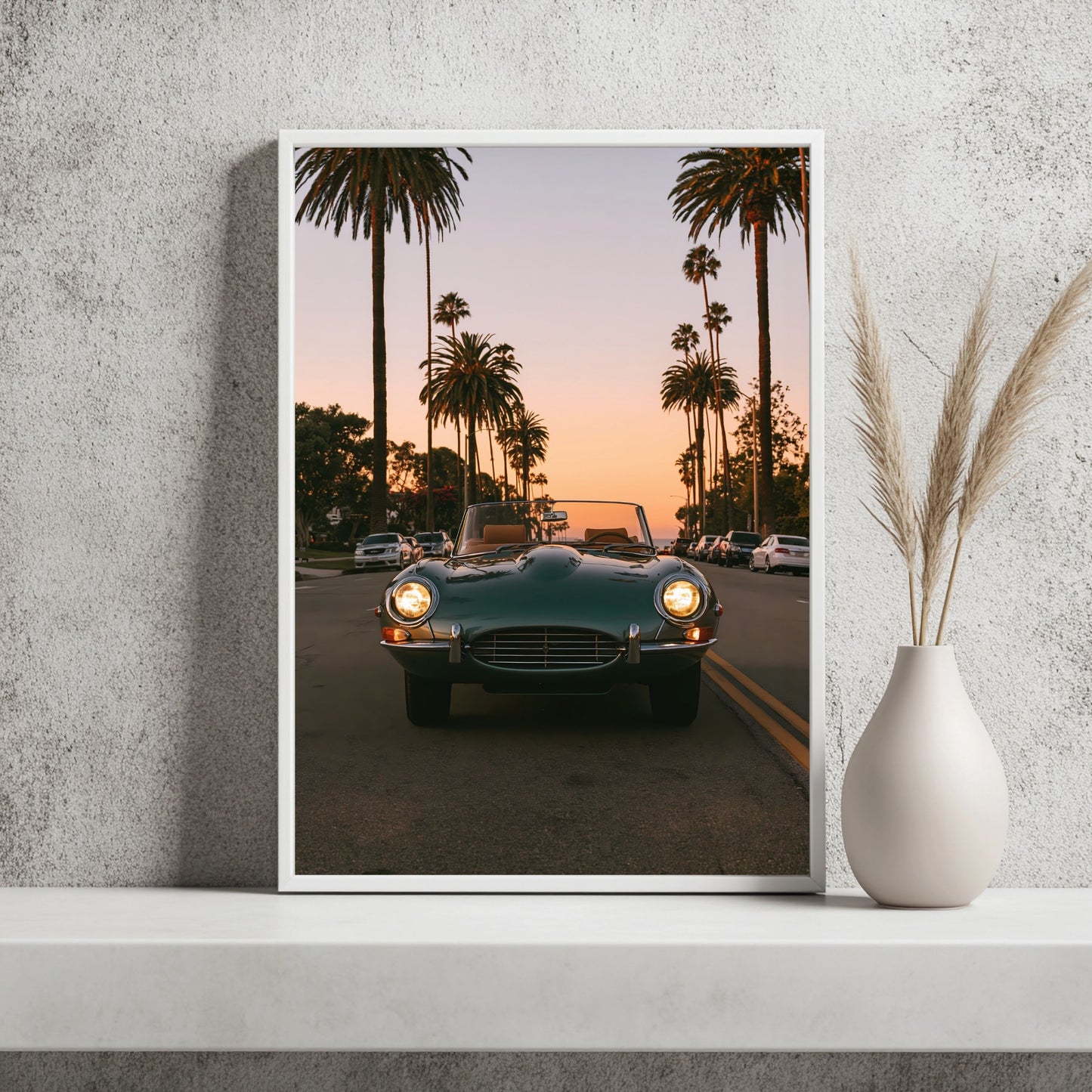 Sommerauto unter Palmen Poster – Raumansicht 2
