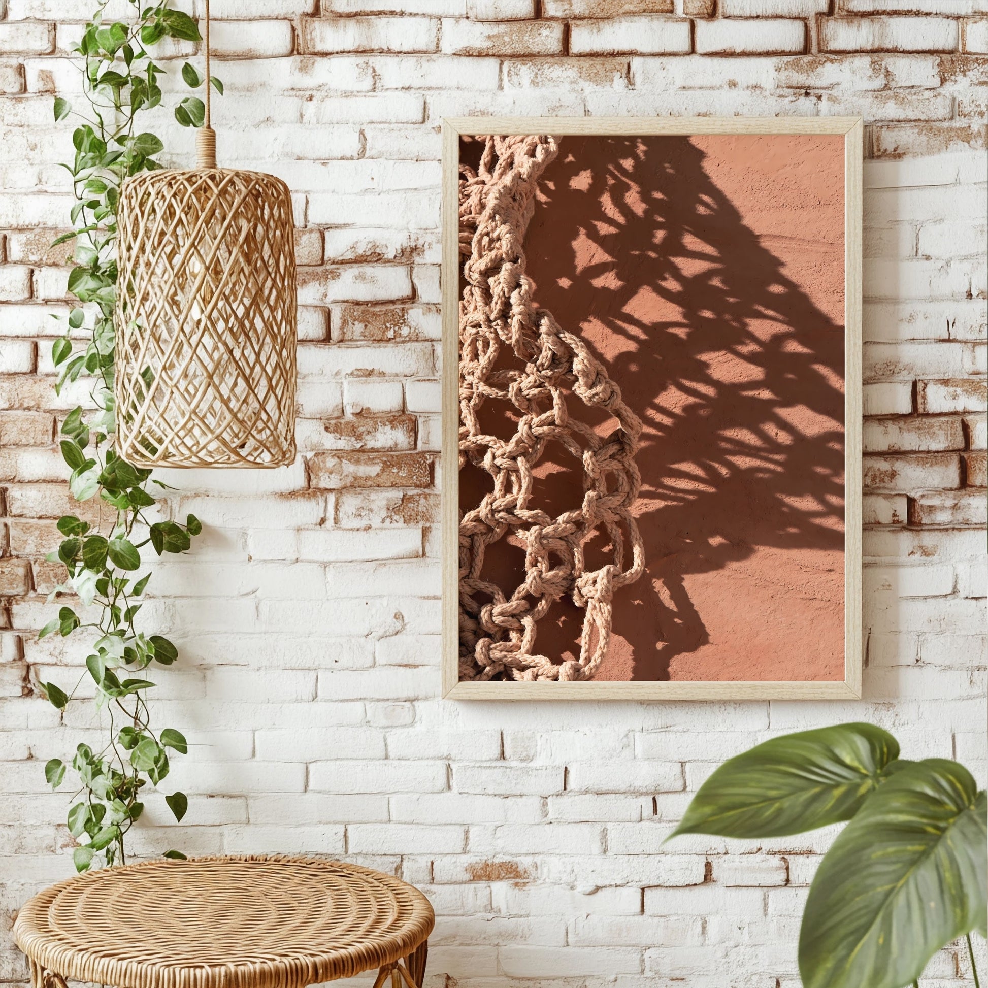Makramee-Schatten abstrakt Poster – Raumansicht 1