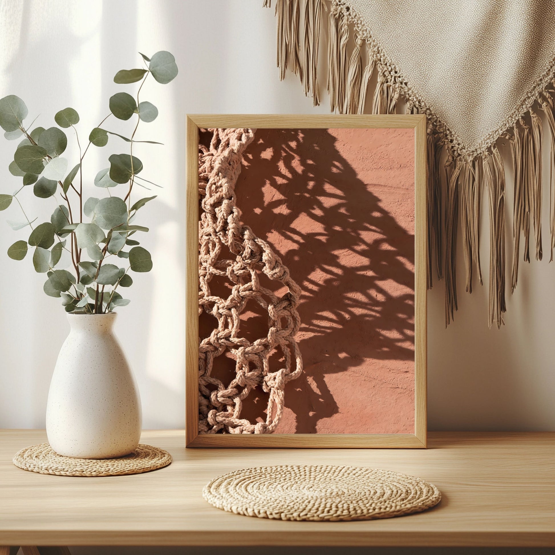 Makramee-Schatten abstrakt Poster – Raumansicht 3