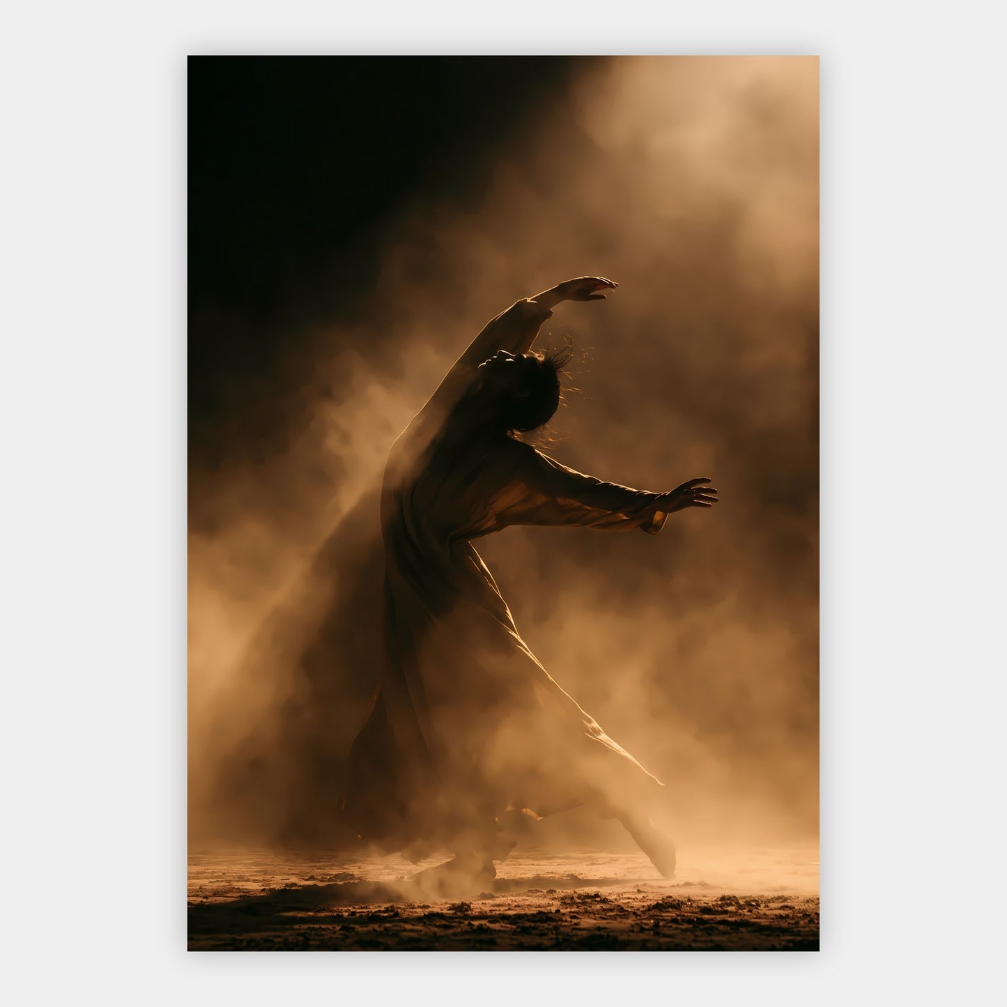 Tänzer in Staublicht Poster – Freisteller