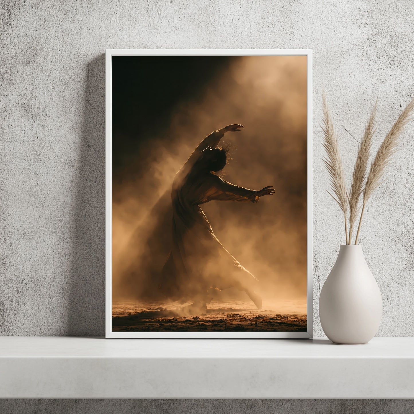 Tänzer in Staublicht Poster – Raumansicht 2