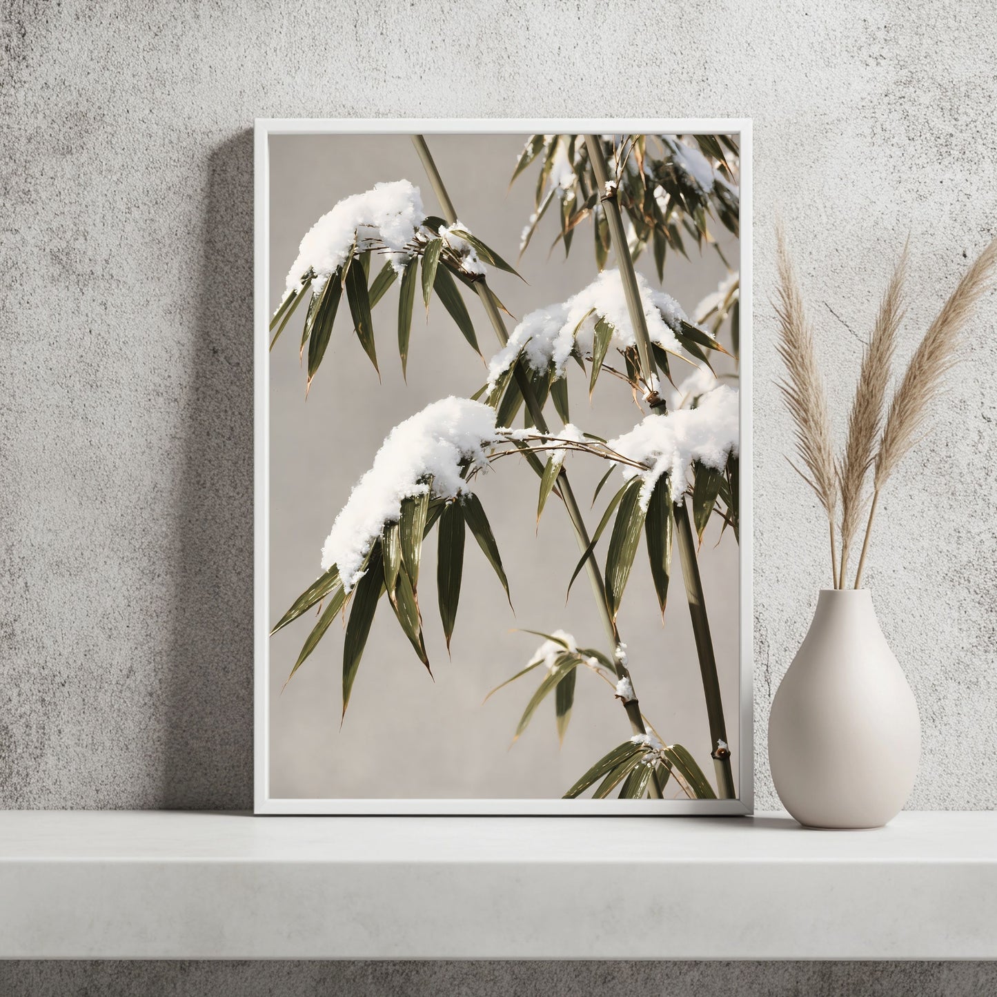 Bambus im Winter Poster – Raumansicht 2