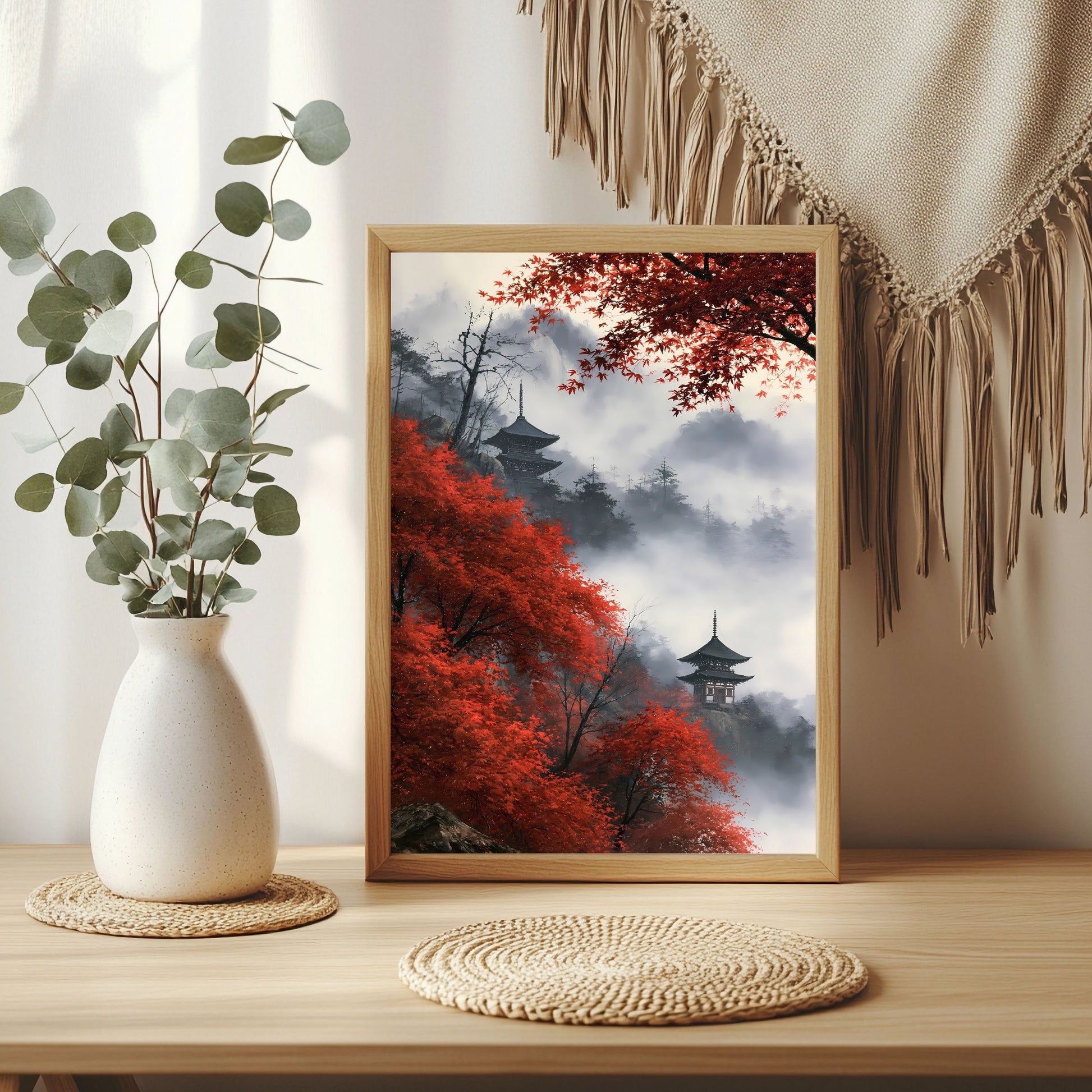 Bergtempel im Herbst Poster – Raumansicht 3